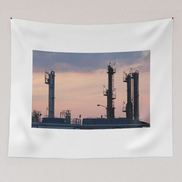 Item preview, twilight over petrochemical plant designed and sold by goceris.