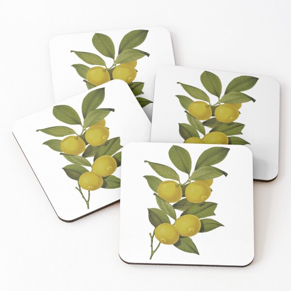 Item preview, Antique Bright Yellow Lemons On A Branch designed and sold by IrisAndIvy.
