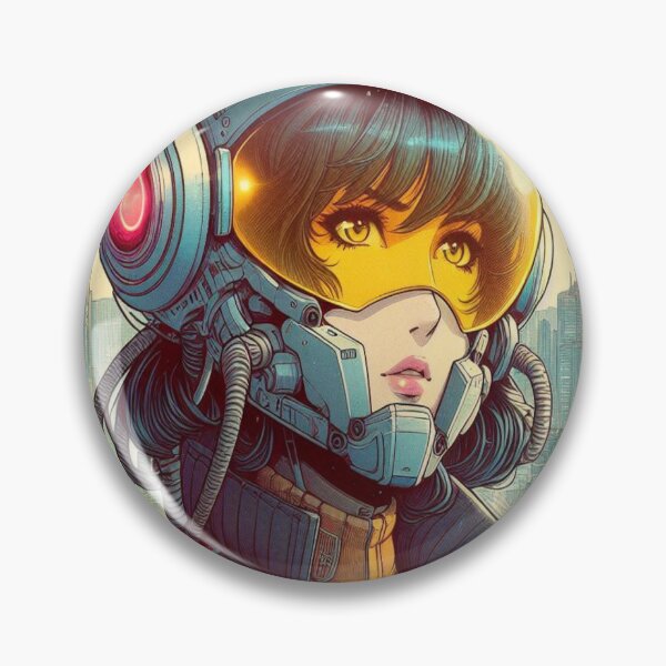 Item preview, vintage pilot anime girl designed and sold by Creativnani.