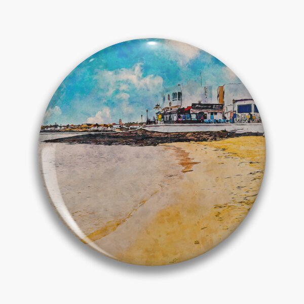 Item preview, Corralejo Fuerteventura Watercolour Effect Photo 1 designed and sold by GG WALL ART.