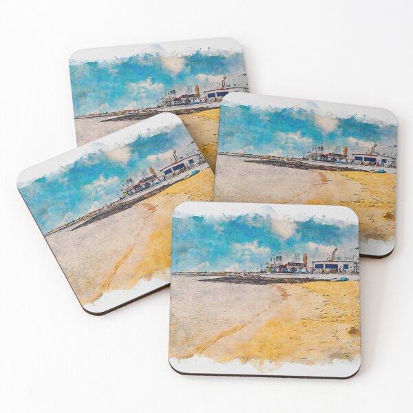 Item preview, Corralejo Fuerteventura Watercolour Effect Photo 1 designed and sold by GG WALL ART.