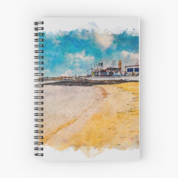 Item preview, Corralejo Fuerteventura Watercolour Effect Photo 1 designed and sold by GG WALL ART.