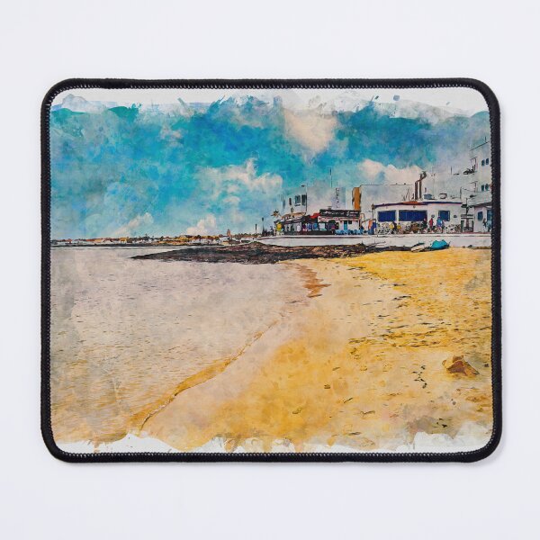 Item preview, Corralejo Fuerteventura Watercolour Effect Photo 1 designed and sold by GG WALL ART.