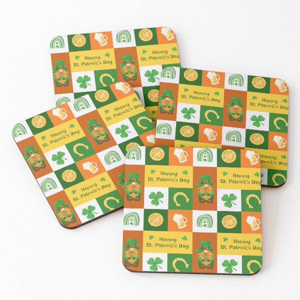 Item preview, Happy St. Patrick's Day decorations featuring traditional symbols in vibrant colors designed and sold by Mariana Shymkovych.
