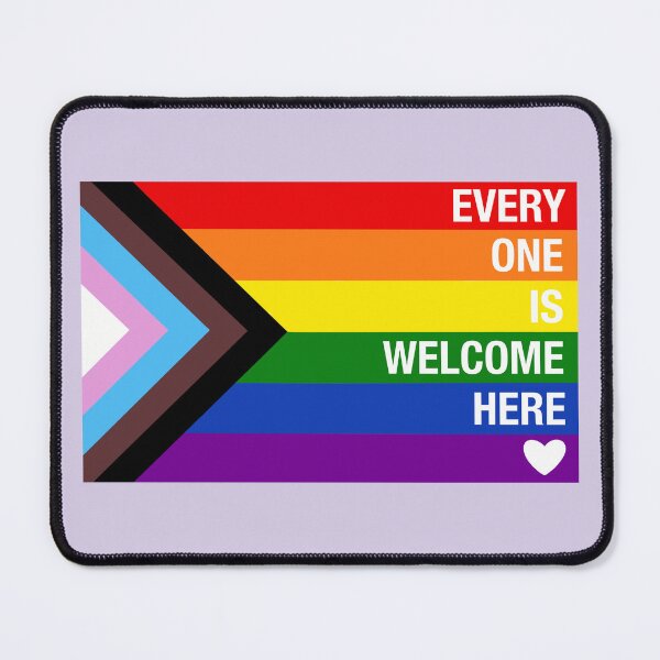 Item preview, Everyone is Welcome Here - Progress Pride Flag LGBTQ designed and sold by nukartDesigns.