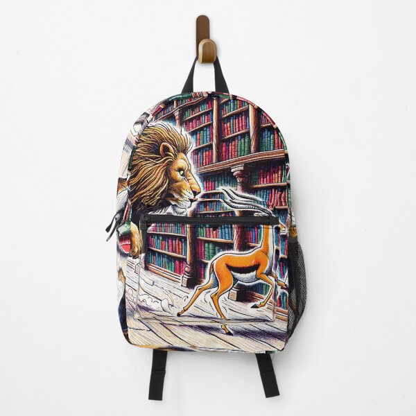 Item preview, Lion is hunting in the library designed and sold by M-Y-A-R-T-.