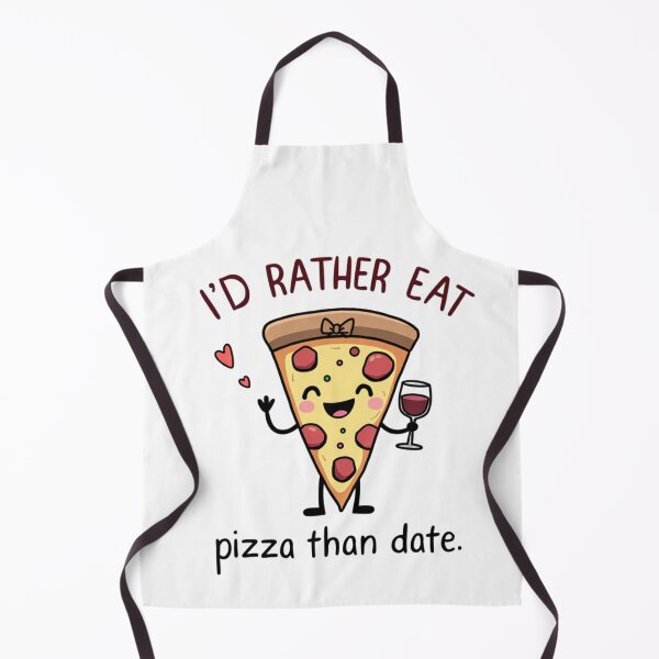 Item preview, Cute Pizza Slice Art - I'd Rather Eat Pizza Than Date T-Shirt & More designed and sold by Sarcasm HQ.