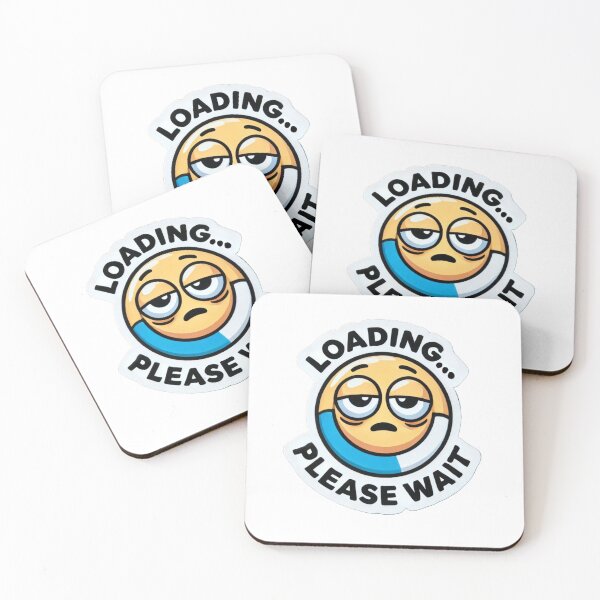 Item preview, Loading Please Wait - Funny Lazy Tired Emoji Sticker designed and sold by ethnicdigital.