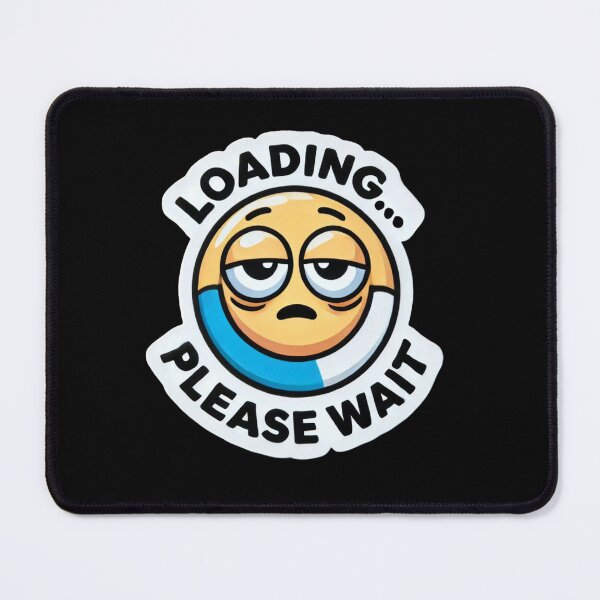 Item preview, Loading Please Wait - Funny Lazy Tired Emoji Sticker designed and sold by ethnicdigital.
