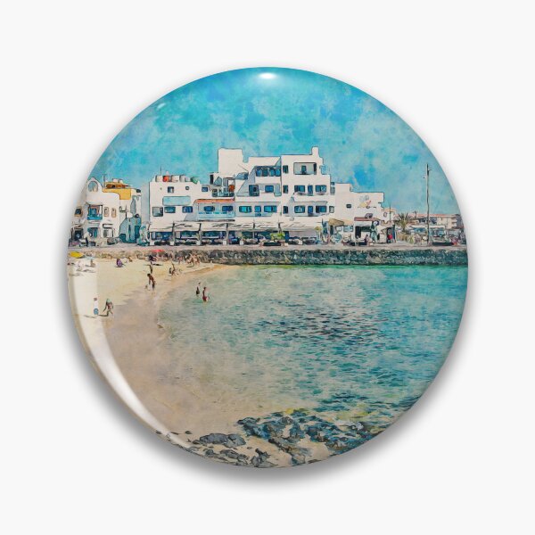 Item preview, Corralejo Fuerteventura Watercolour Effect Photo 4 designed and sold by GG WALL ART.