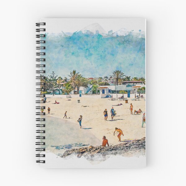 Item preview, Corralejo Fuerteventura Watercolour Effect Photo 5 designed and sold by GG WALL ART.