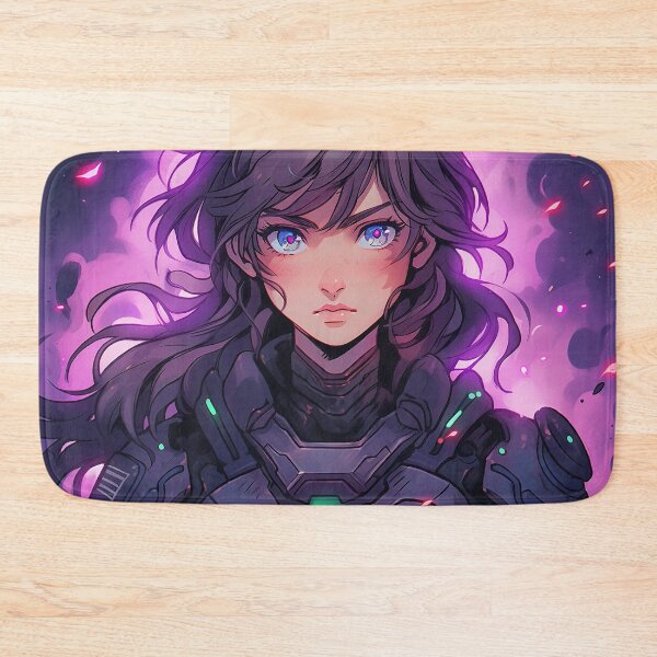 Item preview, Futuristic Cyberpunk Warrior Anime Girl designed and sold by bubblegoth.