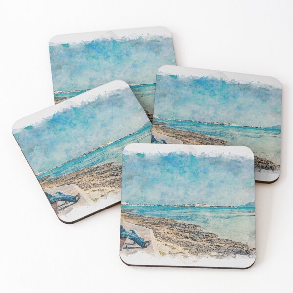 Item preview, Corralejo Fuerteventura Watercolour Effect Photo 6 designed and sold by GG WALL ART.