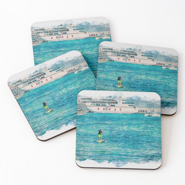 Item preview, Corralejo Fuerteventura Watercolour Effect Photo 9 designed and sold by GG WALL ART.
