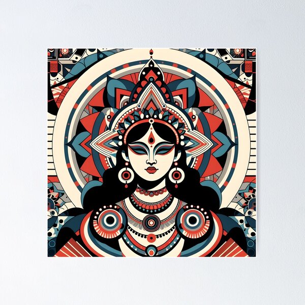 Item preview, Geometric Meditative Deity | Sacred Mandala Art | Spiritual Wall Decor designed and sold by InevitableAum.