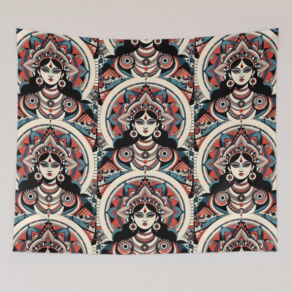 Item preview, Geometric Meditative Deity | Sacred Mandala Art | Spiritual Wall Decor designed and sold by InevitableAum.