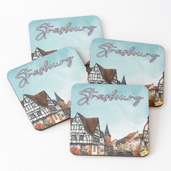 Item preview, Strasbourg Half-Timbered House Illustration designed and sold by TuncGK.