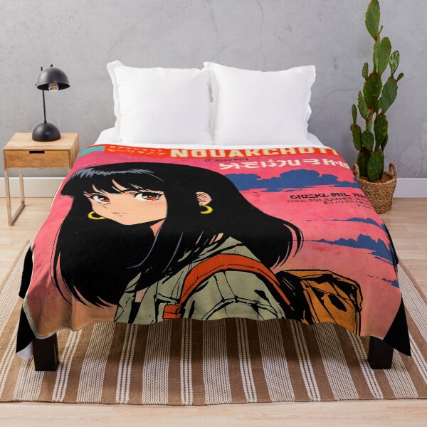 Item preview, Nouakchott Mauritania Retro Anime Girl 80s Vintage Travel designed and sold by Retro-Anime9.