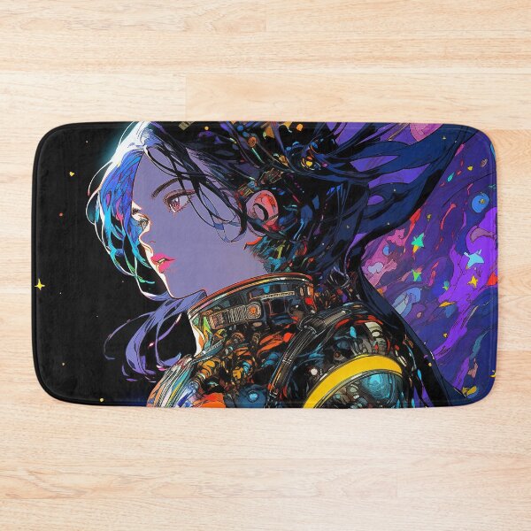 Item preview, Neon Cyberpunk Astronaut Anime Girl designed and sold by bubblegoth.