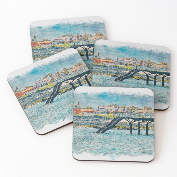 Item preview, Corralejo Fuerteventura Watercolour Effect Photo 10 designed and sold by GG WALL ART.
