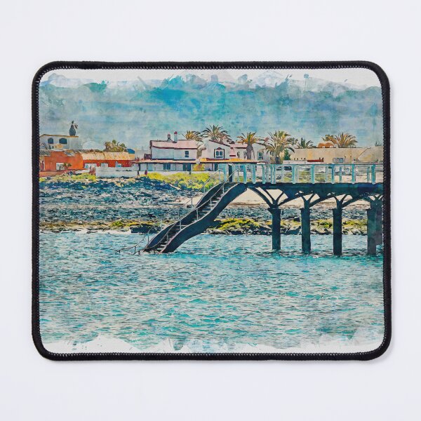 Item preview, Corralejo Fuerteventura Watercolour Effect Photo 10 designed and sold by GG WALL ART.