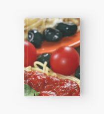 spaghetti with tomatoes and olives Hardcover Journal