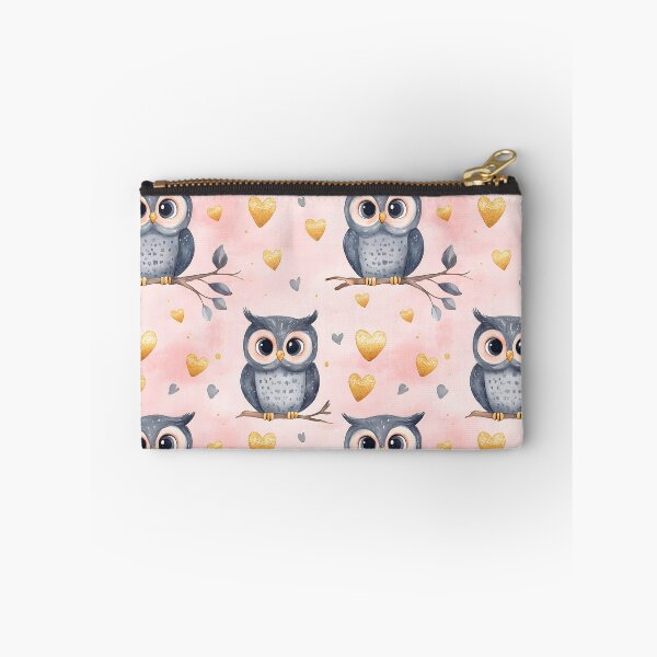 Item preview, Charming pattern featuring owls and hearts designed and sold by Mariana Shymkovych.