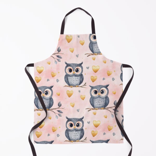 Item preview, Charming pattern featuring owls and hearts designed and sold by Mariana Shymkovych.