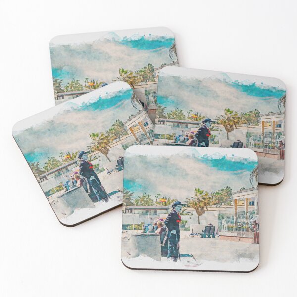 Item preview, Corralejo Fuerteventura Watercolour Effect Photo 11 designed and sold by GG WALL ART.