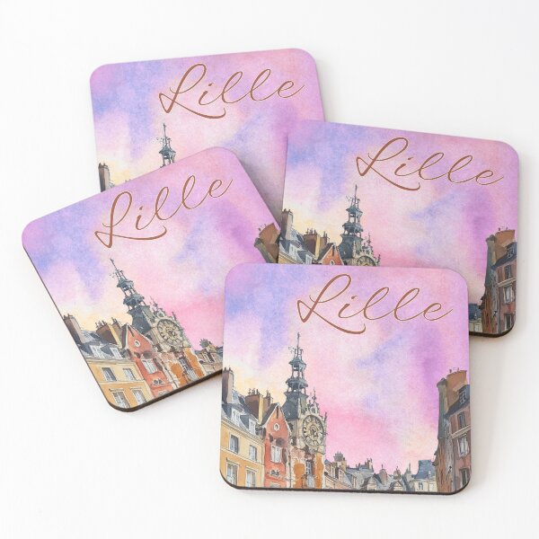 Item preview, Lille Colorful Historic City Print designed and sold by TuncGK.
