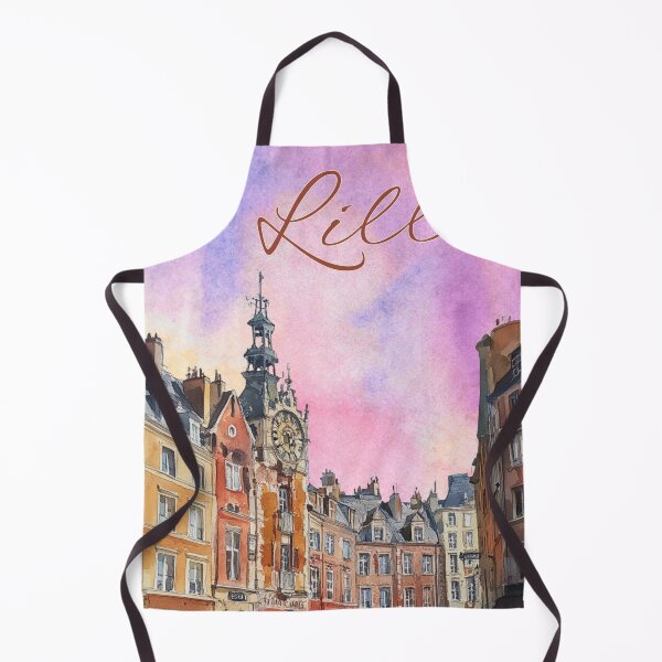 Item preview, Lille Colorful Historic City Print designed and sold by TuncGK.