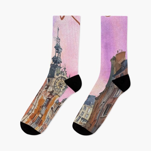 Item preview, Lille Colorful Historic City Print designed and sold by TuncGK.