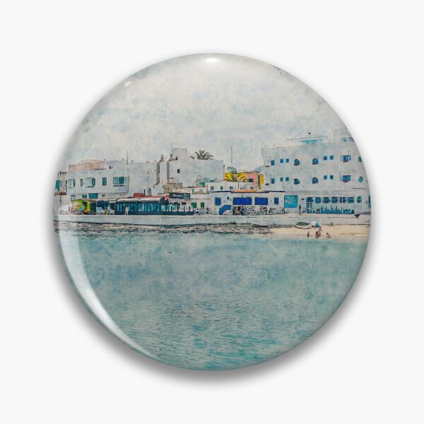Item preview, Corralejo Fuerteventura Watercolour Effect Photo 15 designed and sold by GG WALL ART.