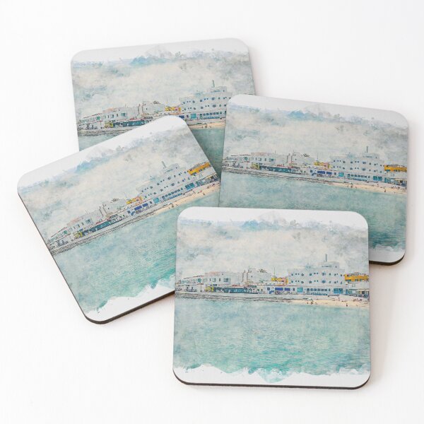 Item preview, Corralejo Fuerteventura Watercolour Effect Photo 15 designed and sold by GG WALL ART.