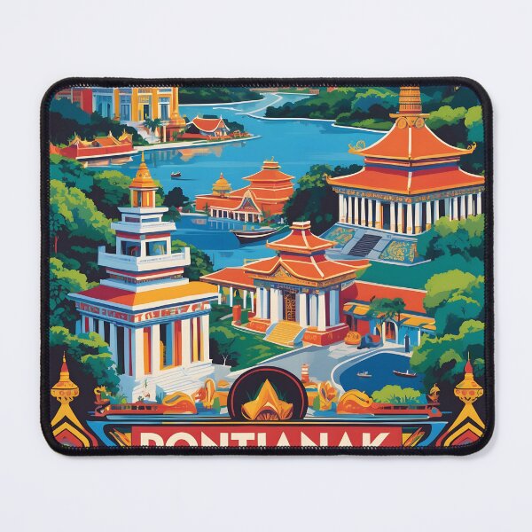Item preview, Pontianak Indonesia Vintage Travel Tourism designed and sold by TravelersGems.