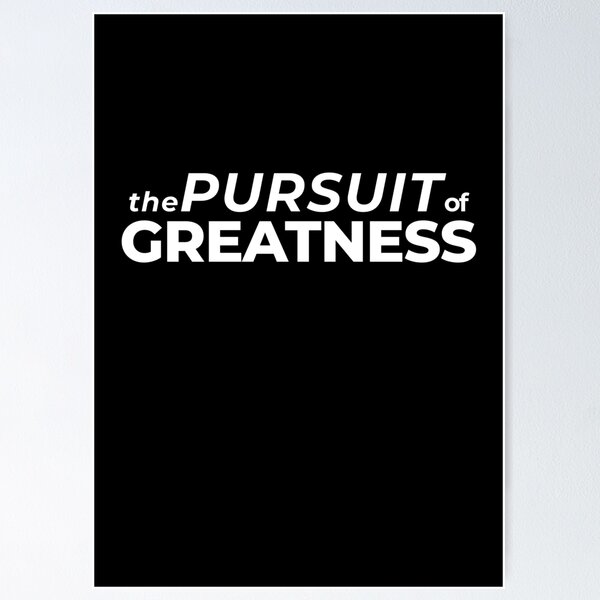 Item preview, In Pursuit of Greatness - Inspirational Typography Design designed and sold by felixpauli.