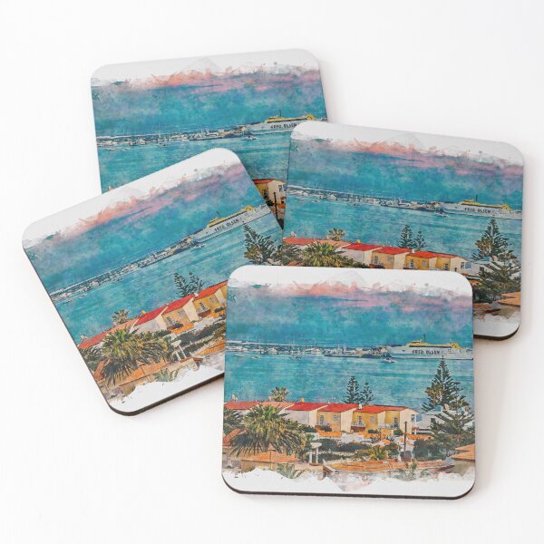 Item preview, Corralejo Fuerteventura Watercolour Effect Photo 17 designed and sold by GG WALL ART.