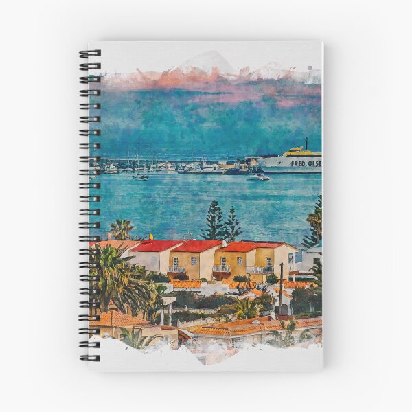 Item preview, Corralejo Fuerteventura Watercolour Effect Photo 17 designed and sold by GG WALL ART.