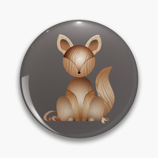 Item preview, Illustration in wood look – Cute Fox designed and sold by Kisho.