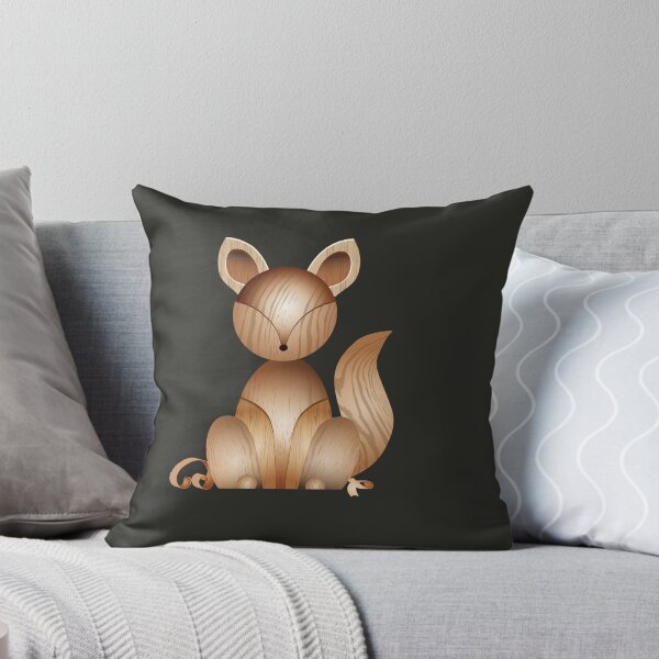 Item preview, Illustration in wood look – Cute Fox designed and sold by Kisho.