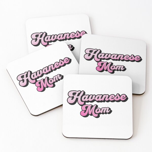Item preview, Havanese Mom Pink Retro Cursive Summer Gift  designed and sold by Guarddogdrive.