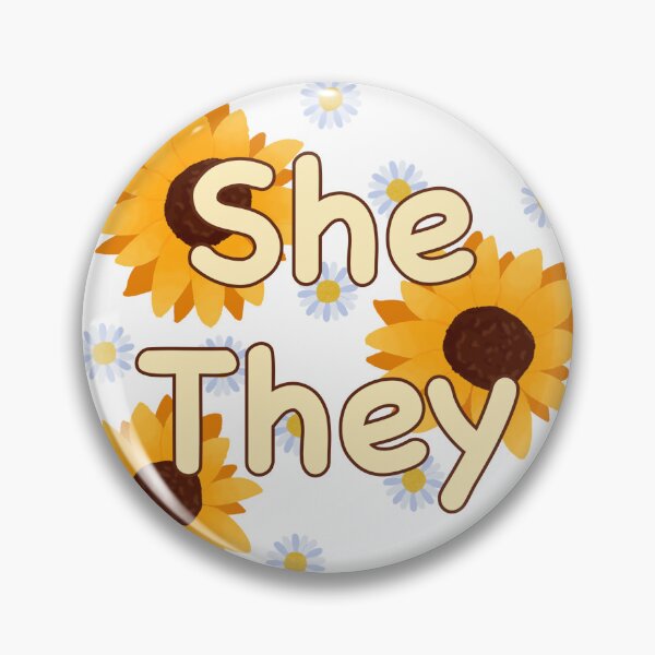 Item preview, She/They Sunflower Pronoun designed and sold by AmazingGRACEful.