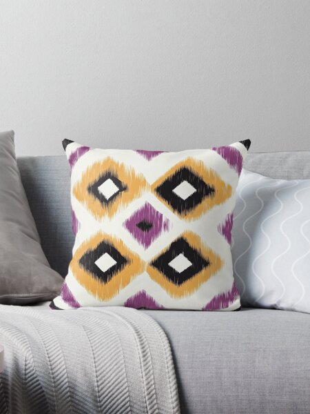 Item preview, Yellow and purple IKAT pattern designed and sold by Raiserdesign33.