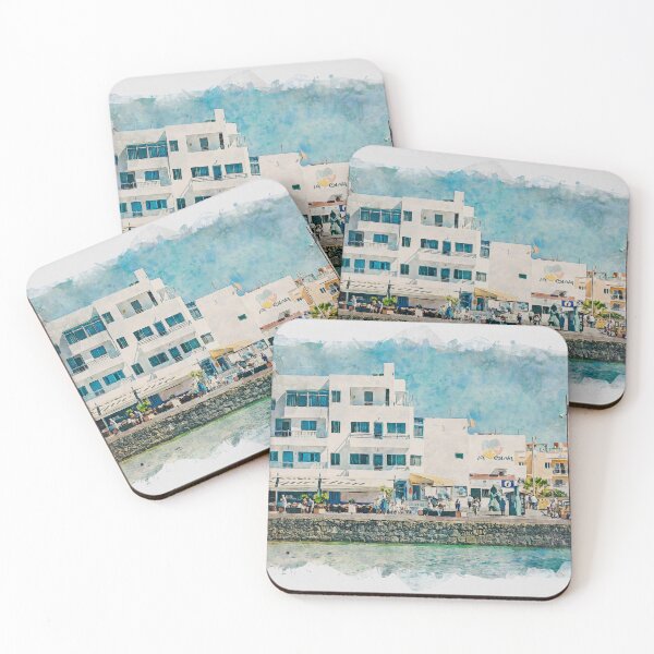 Item preview, Corralejo Fuerteventura Watercolour Effect Photo 17 designed and sold by GG WALL ART.