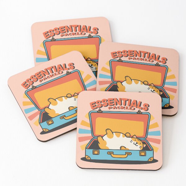 Item preview, Essentials Packed - Cute Travel Cat In A Suitcase designed and sold by CrownedCanvas.