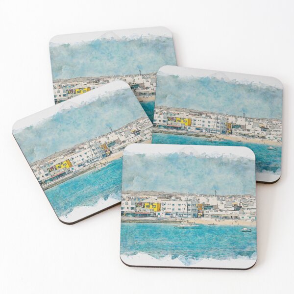 Item preview, Corralejo Fuerteventura Watercolour Effect Photo 18 designed and sold by GG WALL ART.