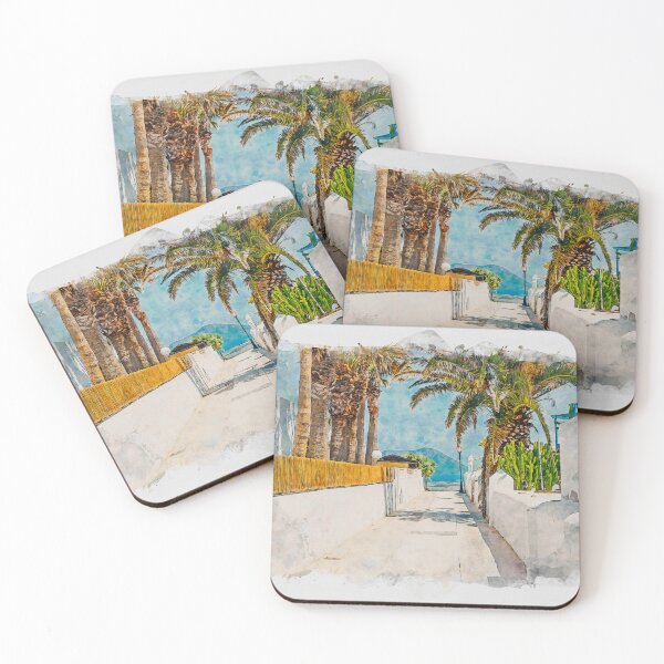 Item preview, Corralejo Fuerteventura Watercolour Effect Photo 20 designed and sold by GG WALL ART.