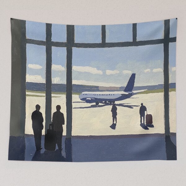 Item preview, Airport | Post-impressionist painting style designed and sold by ComicsFactory.