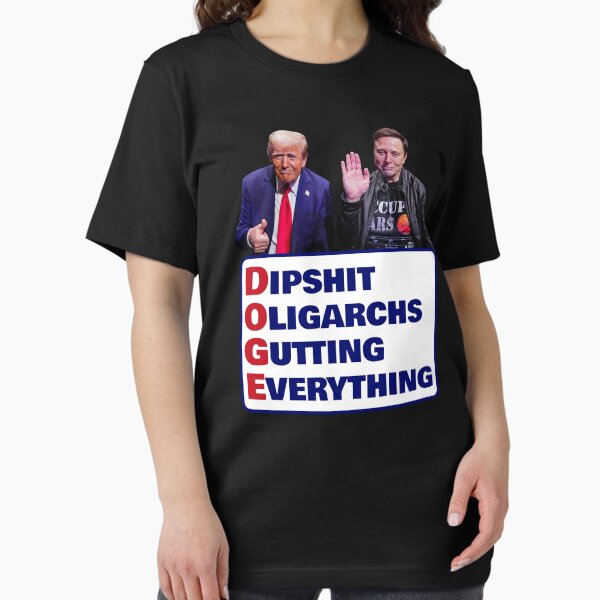 Vista previa del artículo con la obra «Doge anti Elon y Trump», diseñado y vendido por LydiaNXD1.