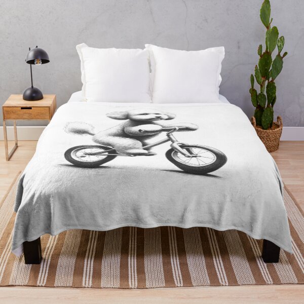 Item preview, Toy Poodle Riding Bike designed and sold by Kimberley King Art King Art.
